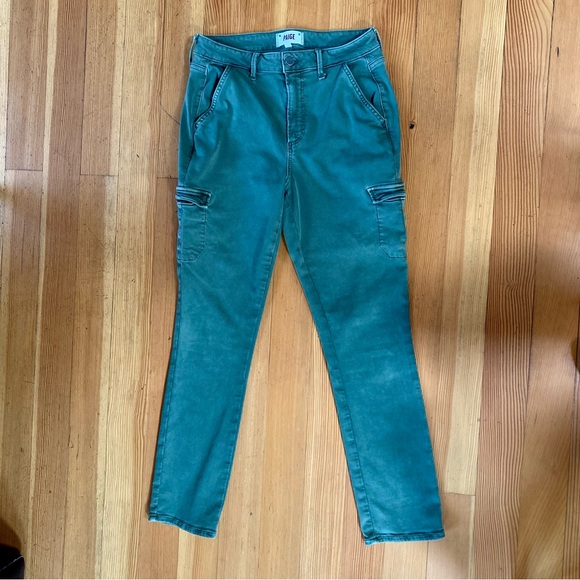 Paige Jolie Skinny Cargo Pants in Vintage Ivy Green size 28 - Picture 10 of 10